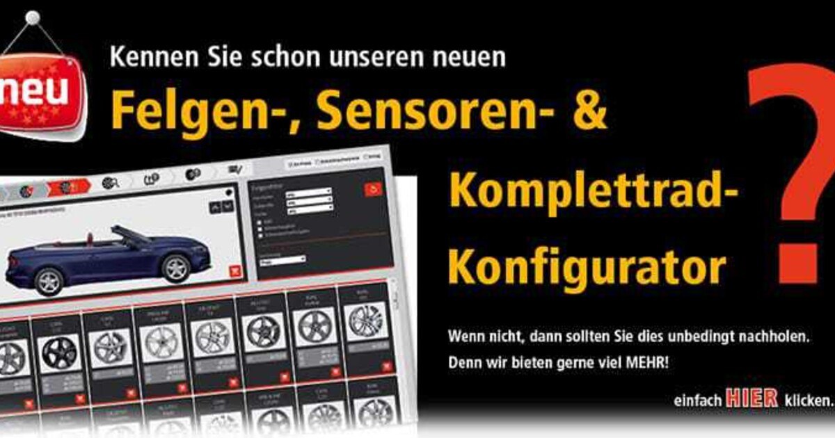 Reifen Göggel: Komplettrad-Konfigurator neu