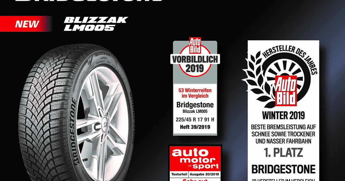 Bridgestone: Neuer Winterreifen mit Bestnoten