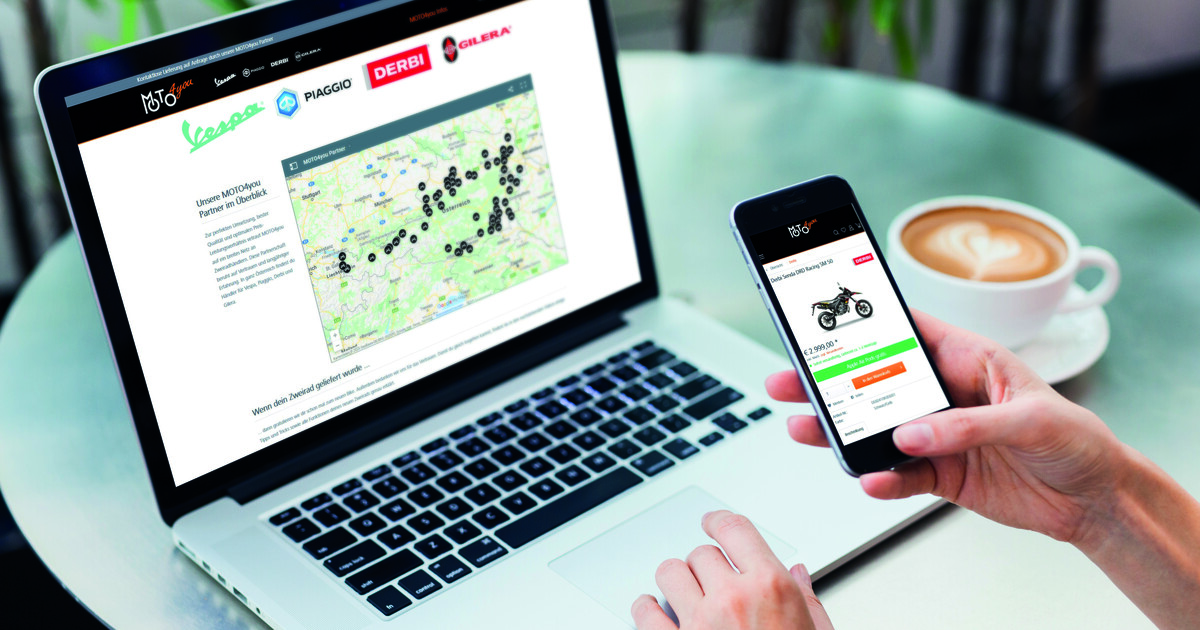 Faber mit Roller-Onlineshop