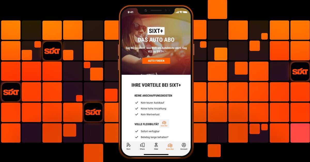 Sixt startet mit Autoabo Sixt+