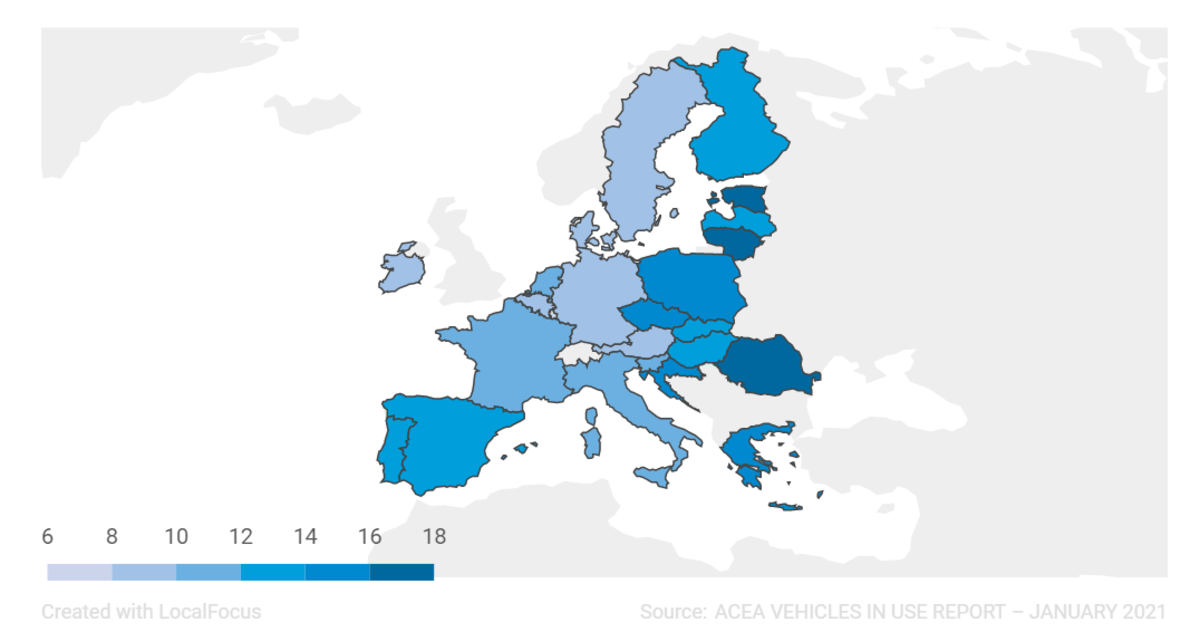 In diesem EU-Land fahren die ältesten Autos