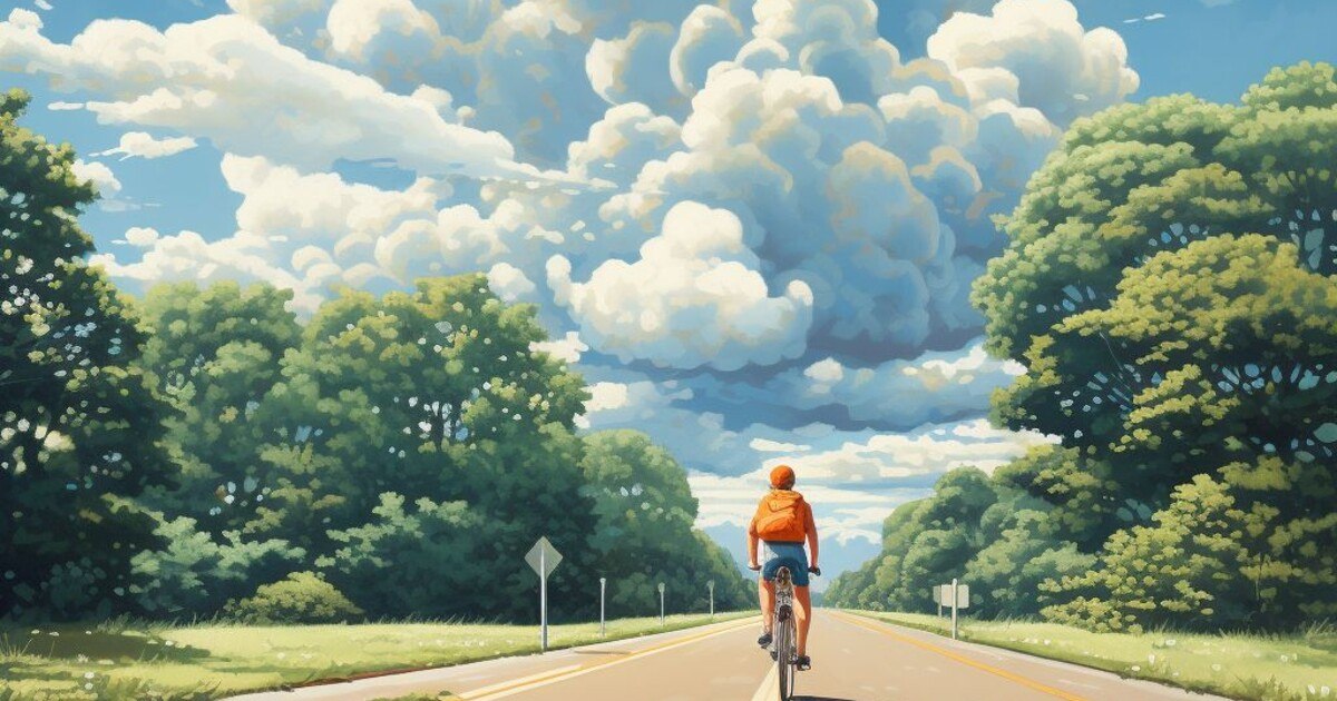 Mit dem Fahrrad auf der Autobahn